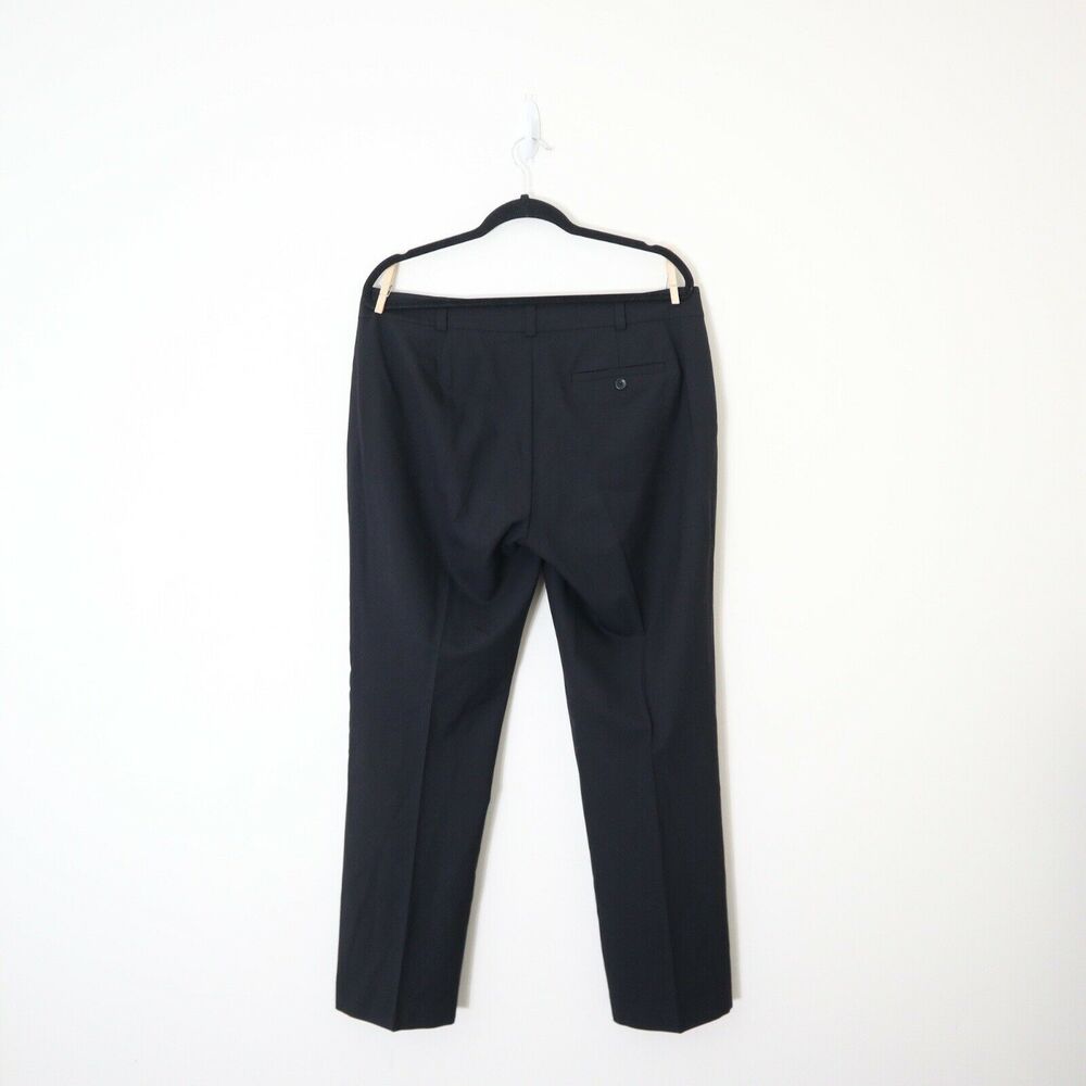 Eileen Fisher Wool Blend Straight Leg Trousers Career Work Black - Picture 6 of 9